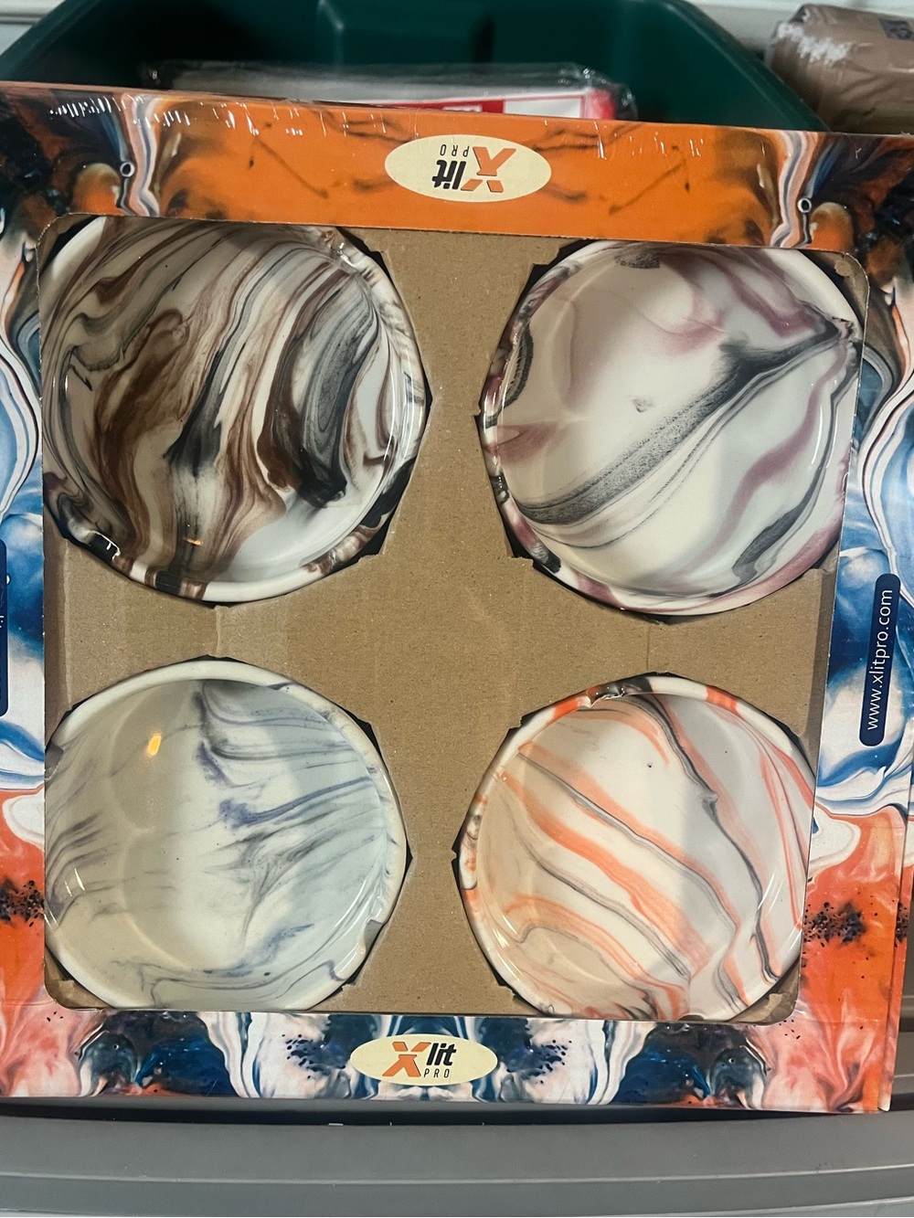Marbled Ceramic dish Set - Multicolor